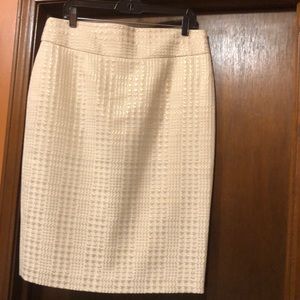 Cream / Gold Metallic skirt